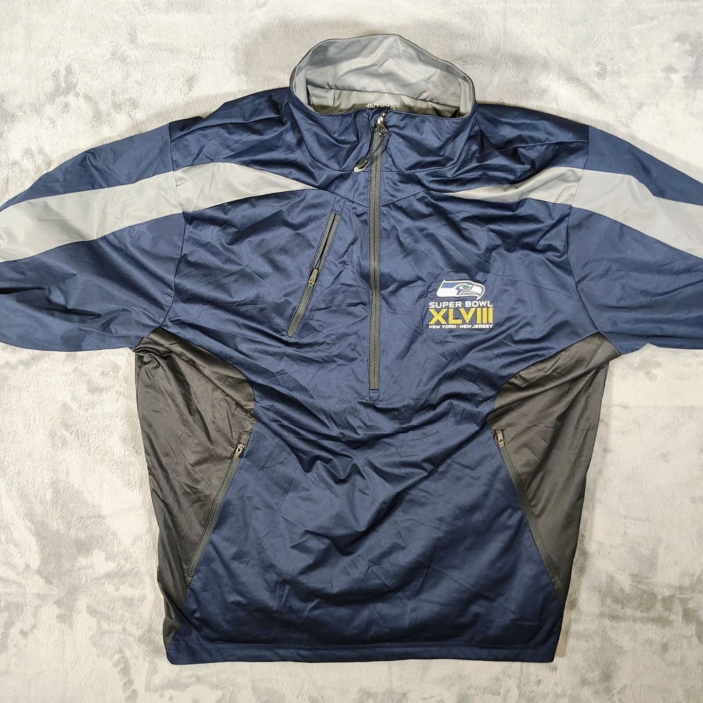 Antigua NFL Seattle Seahawks Super Bowl XLVIII 2014 Pullover Jacket (L)