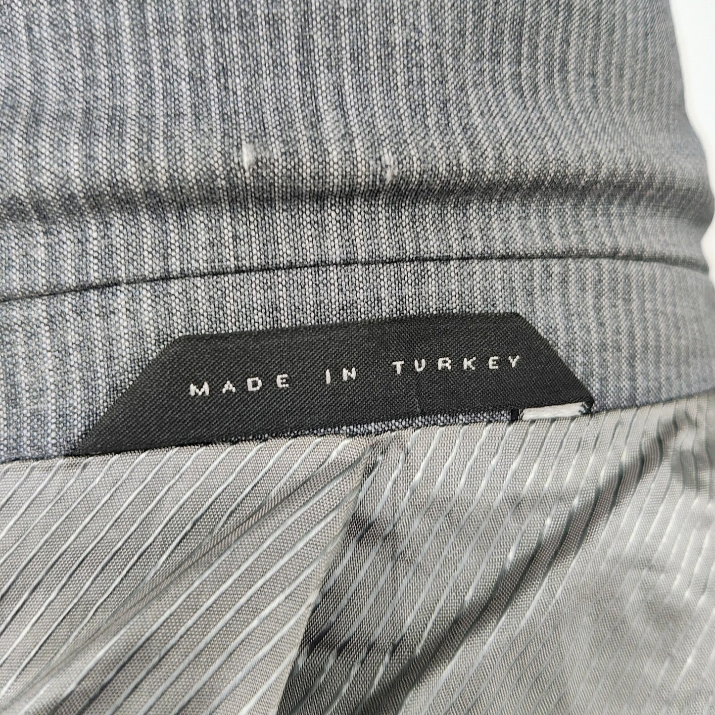 Boss Hugo Boss Gray Striped The James3/Sharp5 Suit Jacket (46L) *FLAW*
