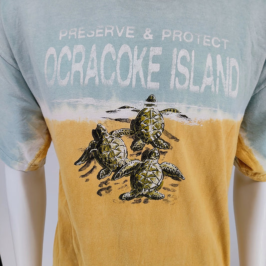 Preserve and Protect Ocracoke Island Turtle Hatchlings Journey T-Shirt (XL)