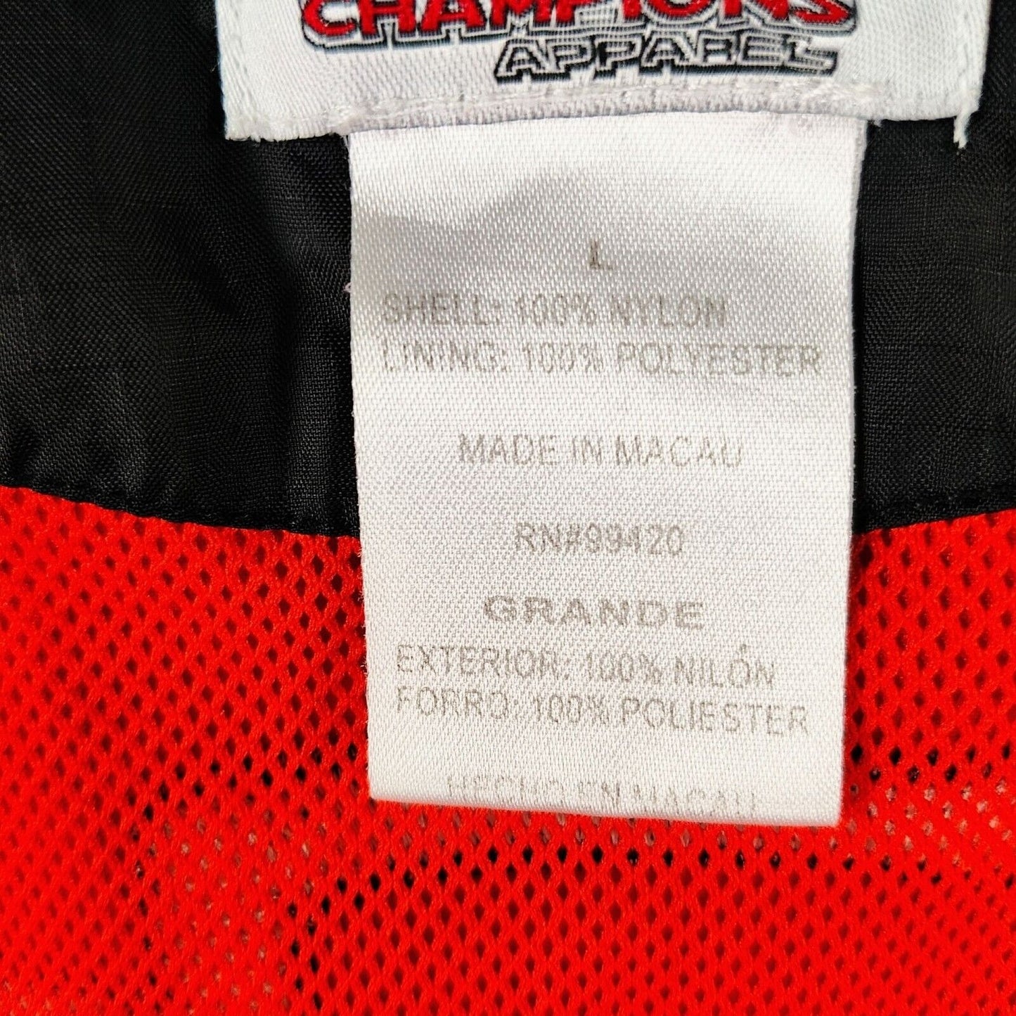 Vintage Racing Champions Apparel Chevrolet Racking NASCAR Windbreaker Jacket (L)