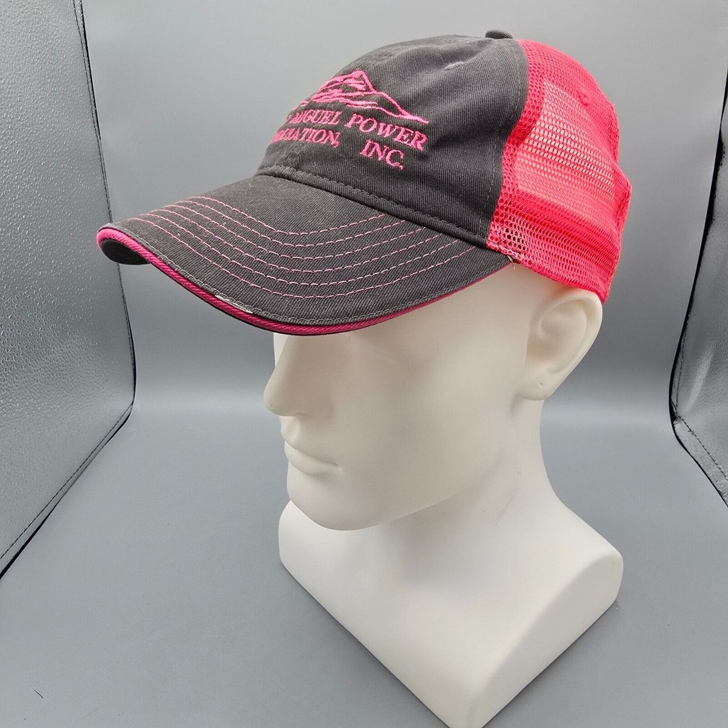 Vintage Kati Sportcap San Miguel Power Association, Inc. Pink and Gray Dad Hat