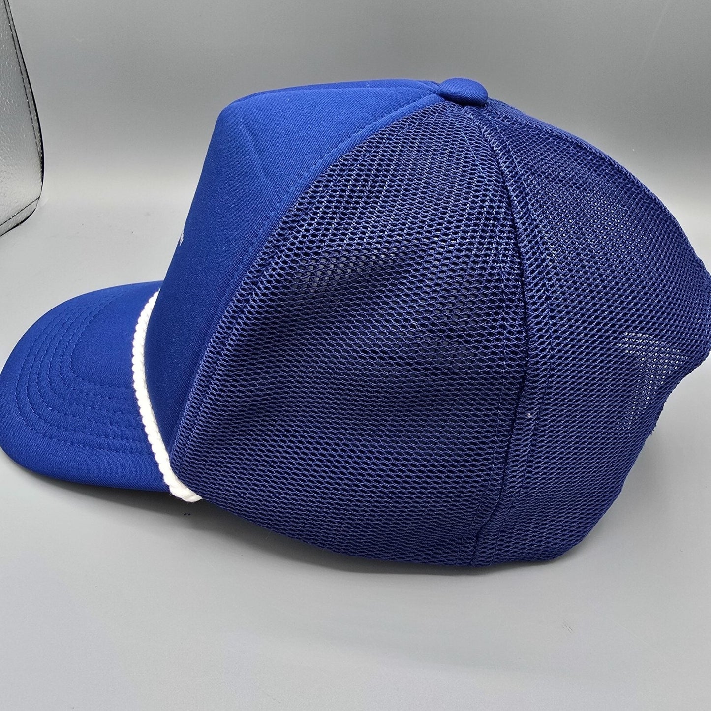 Dutch Bros Coffee Company "Always Stoked" Blue Snapback Rope Brim Trucker Hat