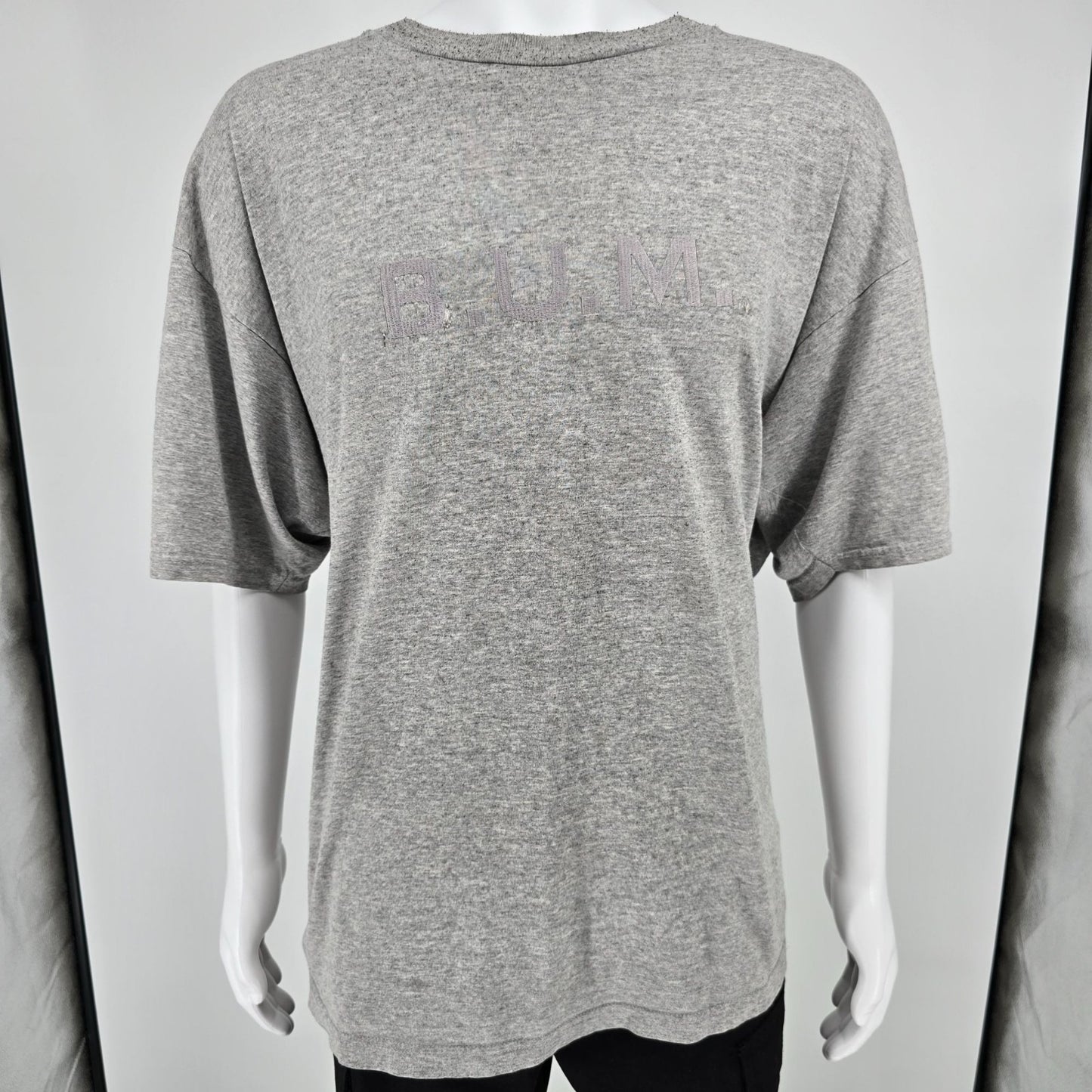 Distressed Vintage 1990s B.U.M. Equipment Oversized Made in USA T-Shirt (XL)