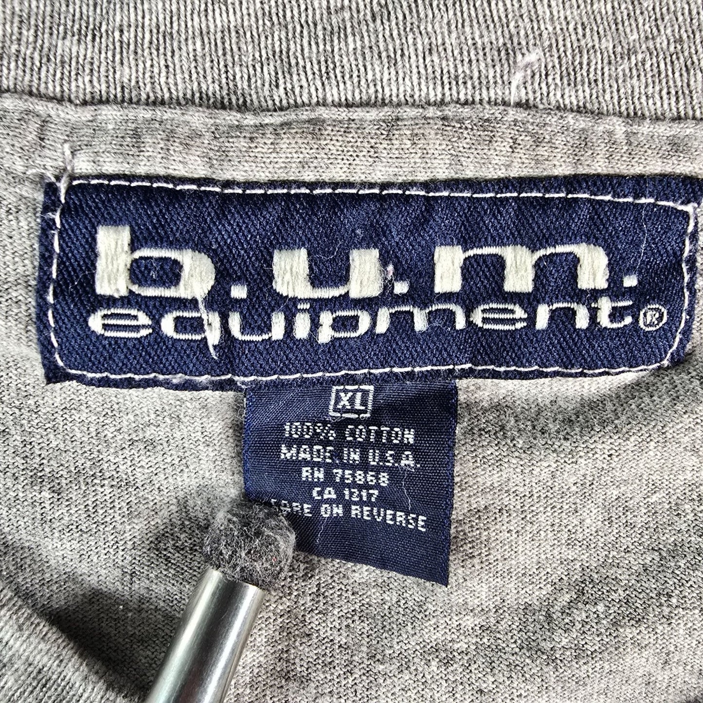 Distressed Vintage 1990s B.U.M. Equipment Oversized Made in USA T-Shirt (XL)