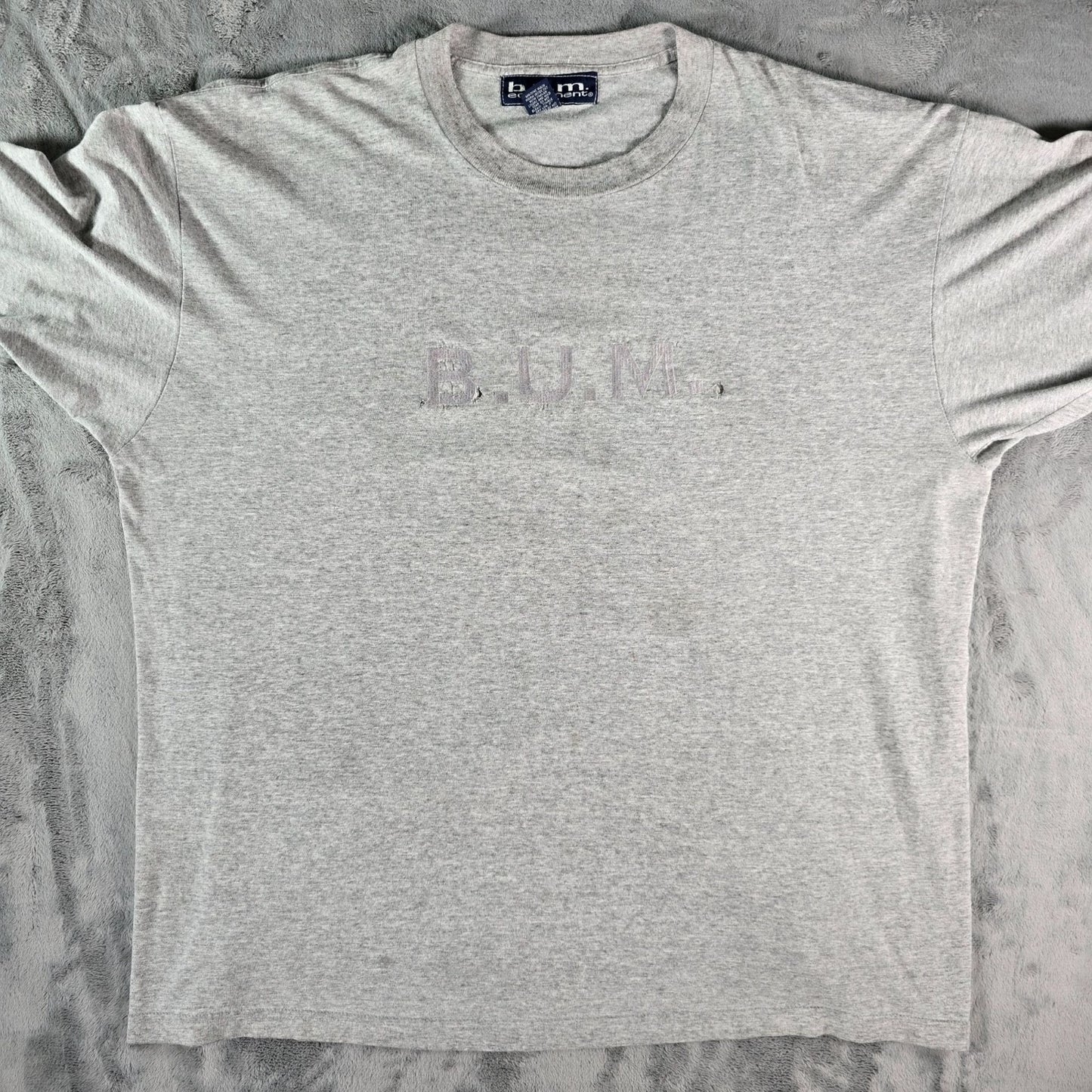 Distressed Vintage 1990s B.U.M. Equipment Oversized Made in USA T-Shirt (XL)