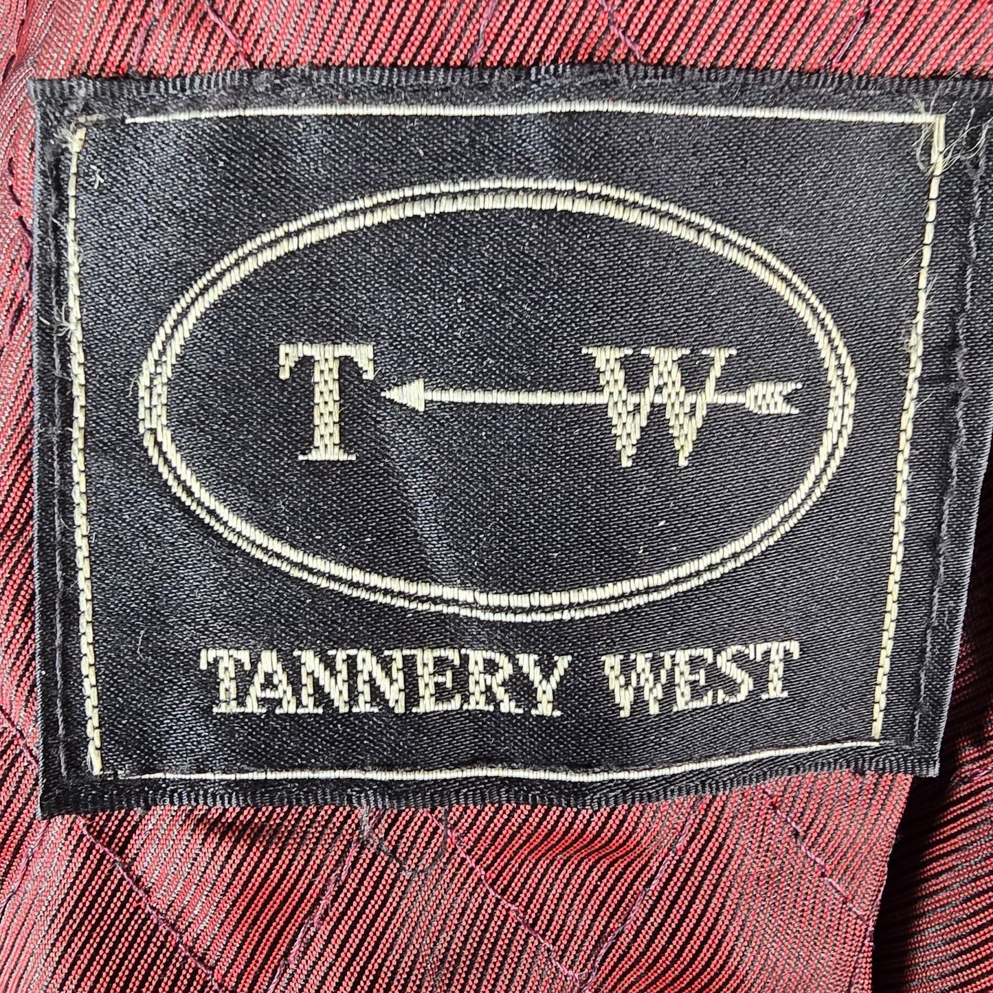 Vintage 1990s Tannery West 3M Thinsulate Lined Black Leather Belted Jacket (M)