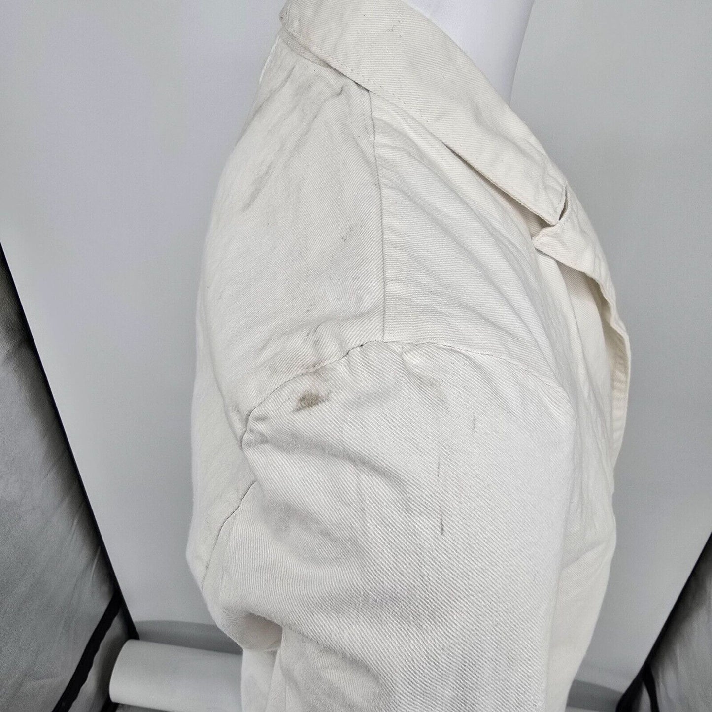 Vintage Distressed 1960s Au Molinel French Workwear Twill Utility Jacket (37R)