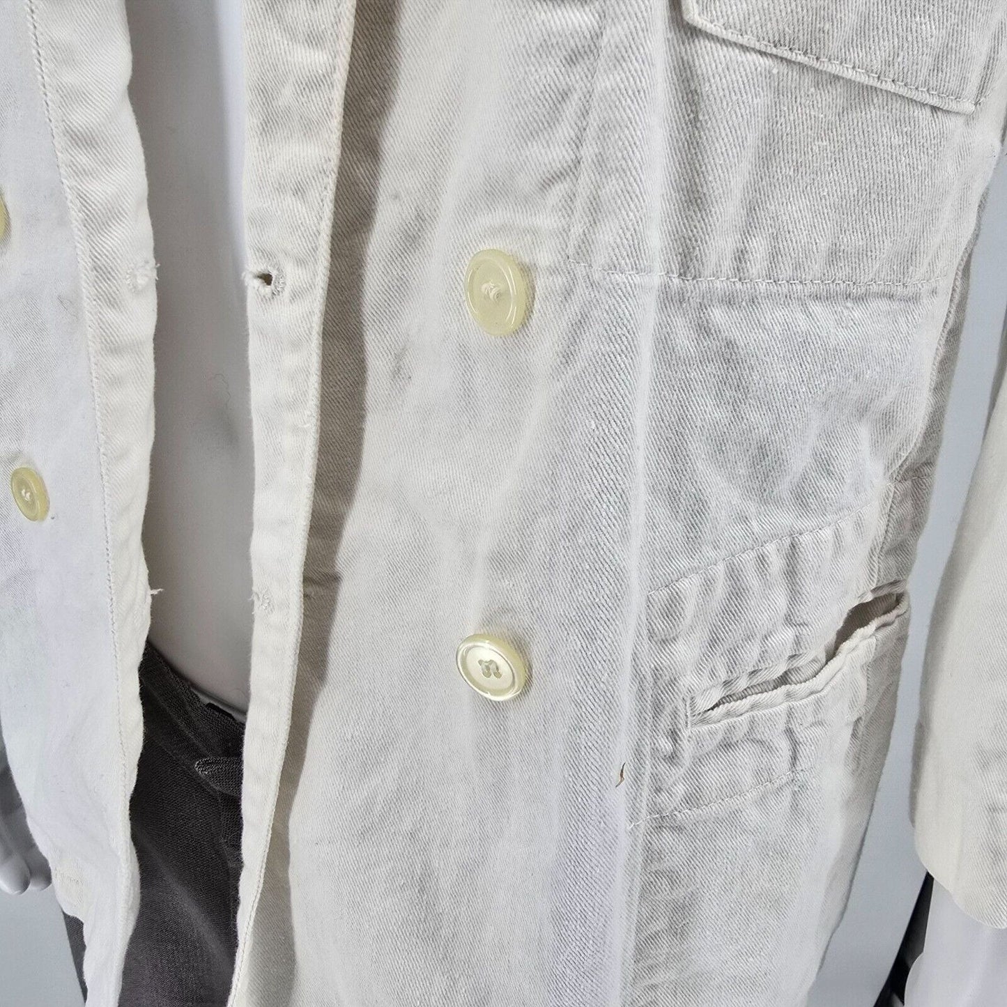 Vintage Distressed 1960s Au Molinel French Workwear Twill Utility Jacket (37R)