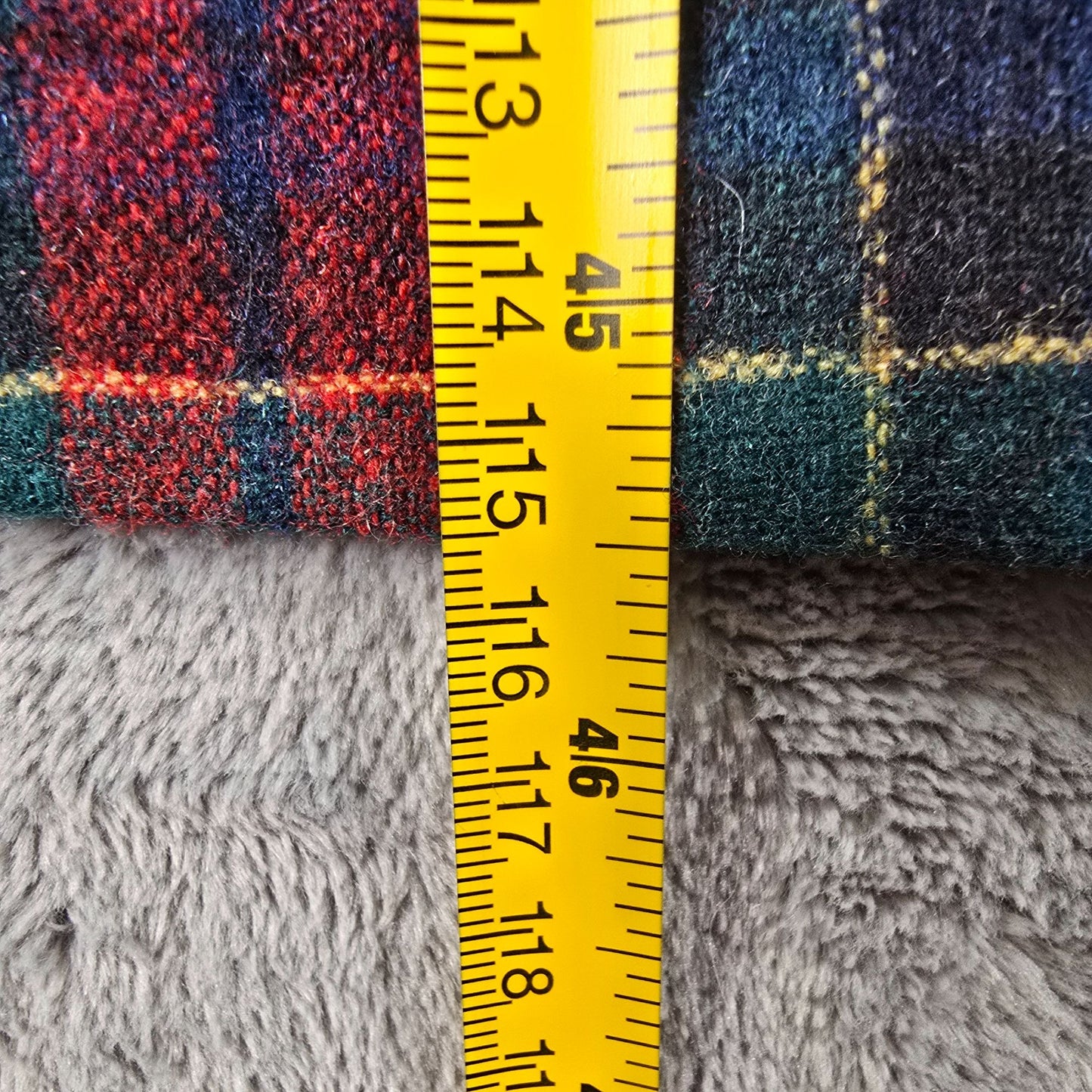 Vintage 1970s Pendleton Macphereson Red Tartan Virgin Wool Belted Robe (M)