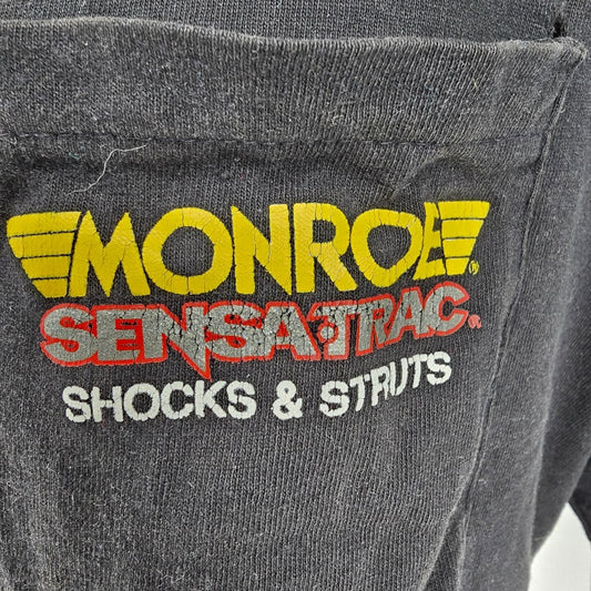 Distressed Vintage 1990s Monroe SensaTrac Shocks & Struts Pocket T-Shirt (XL)