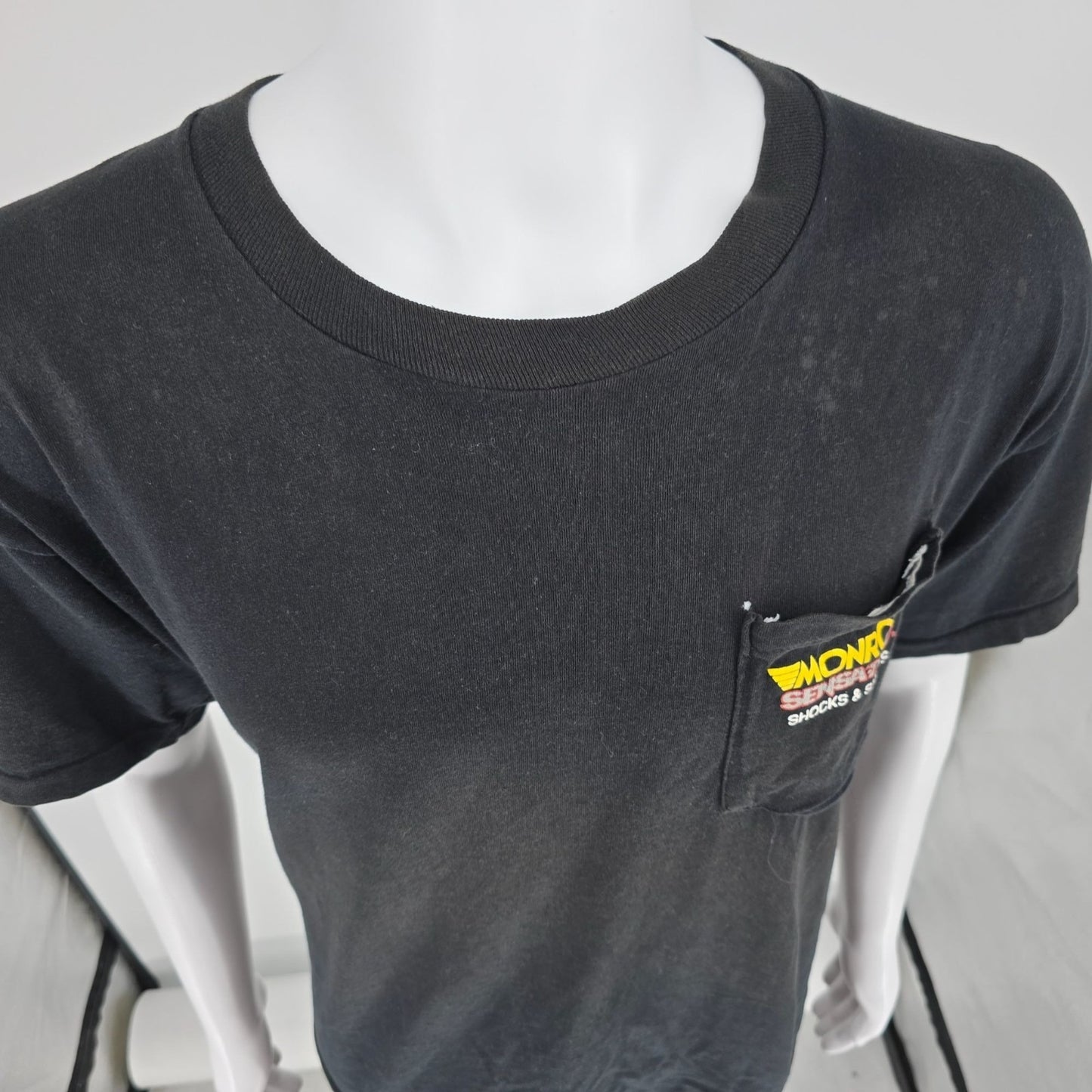 Distressed Vintage 1990s Monroe SensaTrac Shocks & Struts Pocket T-Shirt (XL)