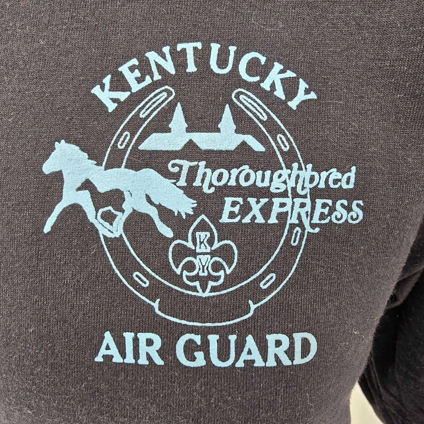 Vintage 1990s Kentucky Air Guard Thoroughbred Express Fitness Champion T-Shirt L