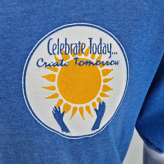 Vintage 1990s "Celebrate Today... Create Tomorrow" Single Stitch T-Shirt (XL)