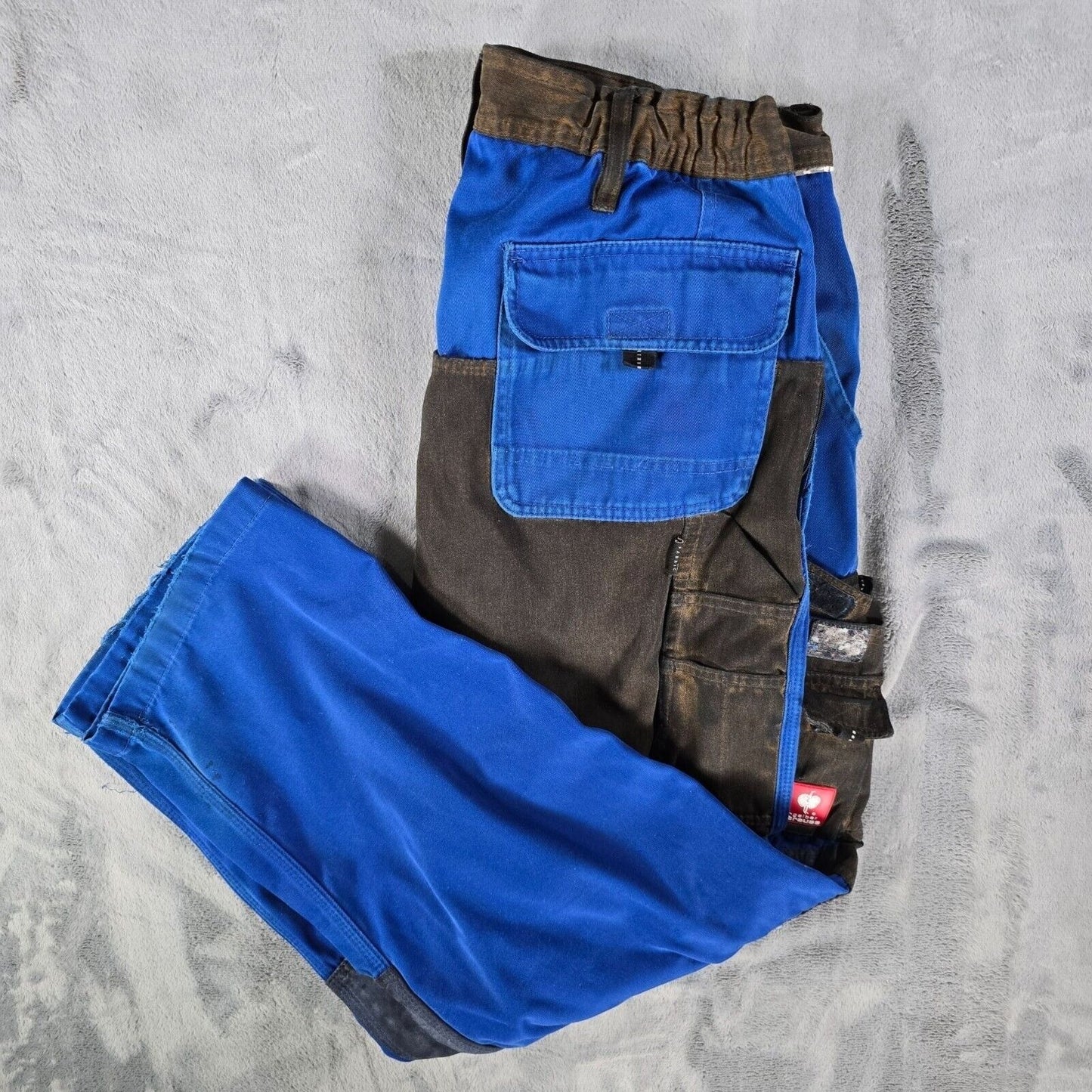Thrashed Engelbert Strauss Gebrüder Hüber Colorblock Utility Cargo Pants (33x29)