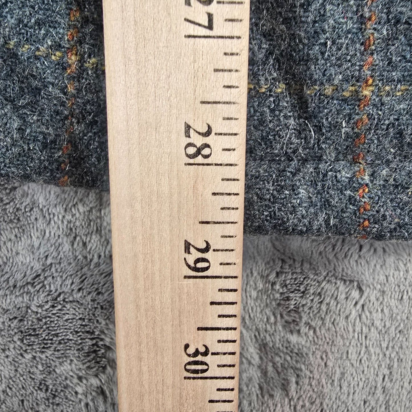 Vintage 1960s Weatherpal by Lee Wald Womens Faux Fur Collar Plaid Wool Coat (M)