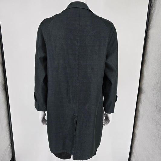 Vintage 1950s Plymouth Weather-Ready Zip-in Fleece Liner Plaid Overcoat (M/L)