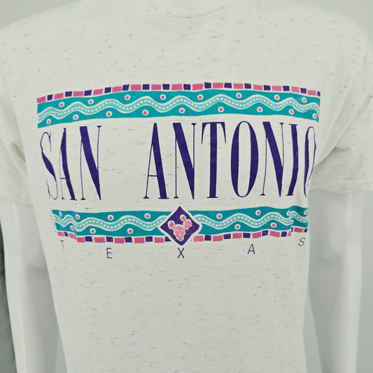 Vintage 1990s Oneita Power-T Lansdon Tommy San Antonio Texas T-Shirt (M) *Fair
