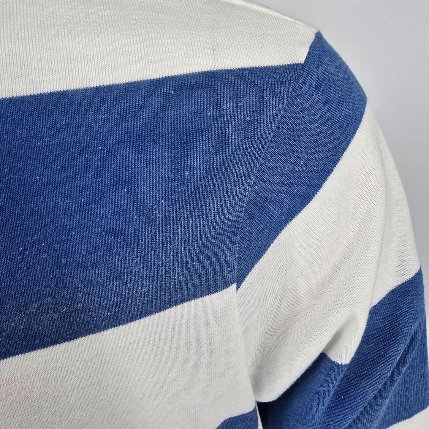 Vintage 1980s ScreenMates McKeesport Tiger Band PA Striped Rugby/Polo Shirt (M)