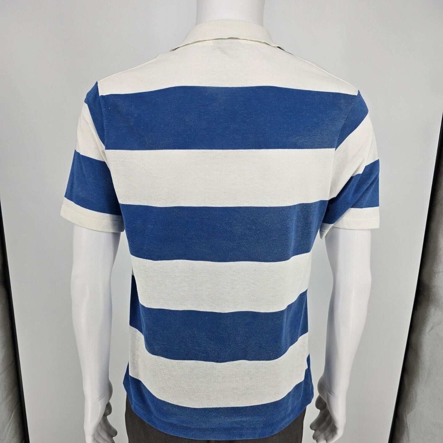 Vintage 1980s ScreenMates McKeesport Tiger Band PA Striped Rugby/Polo Shirt (M)