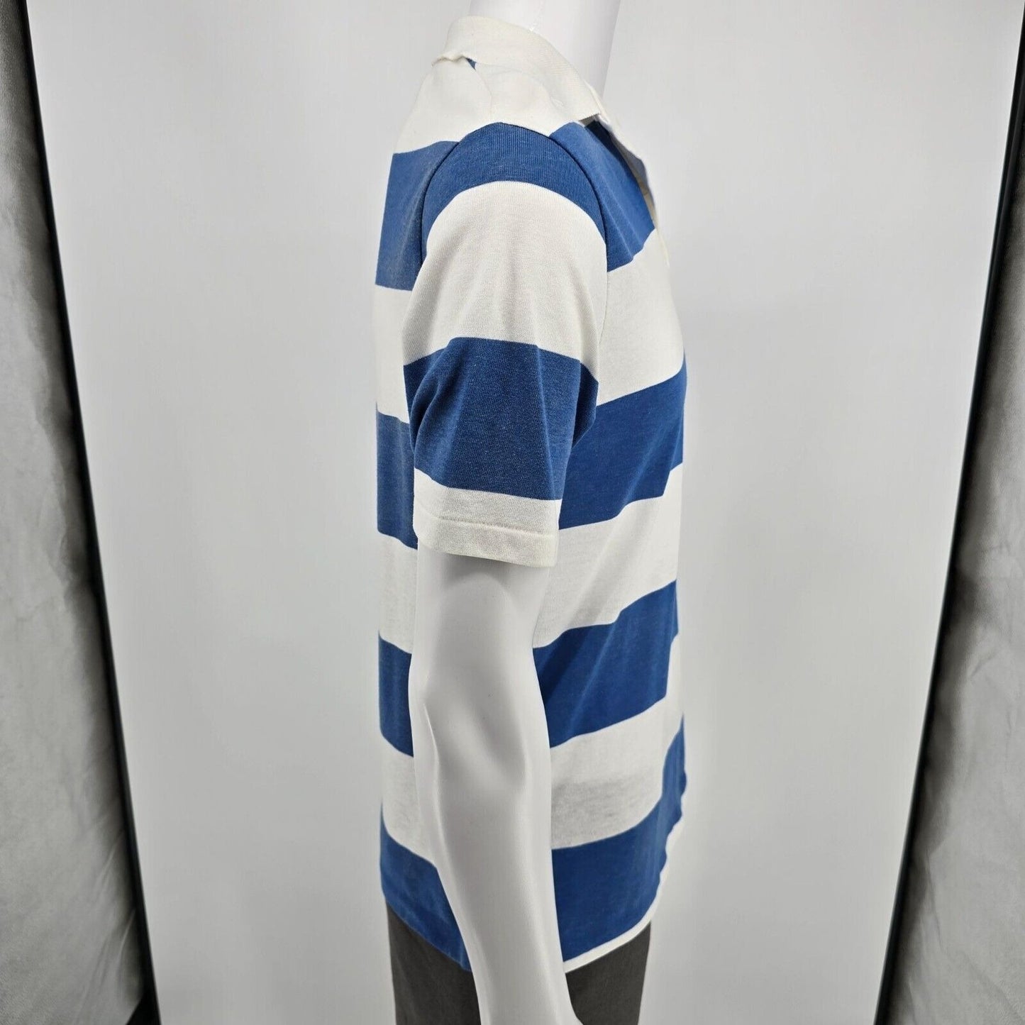 Vintage 1980s ScreenMates McKeesport Tiger Band PA Striped Rugby/Polo Shirt (M)