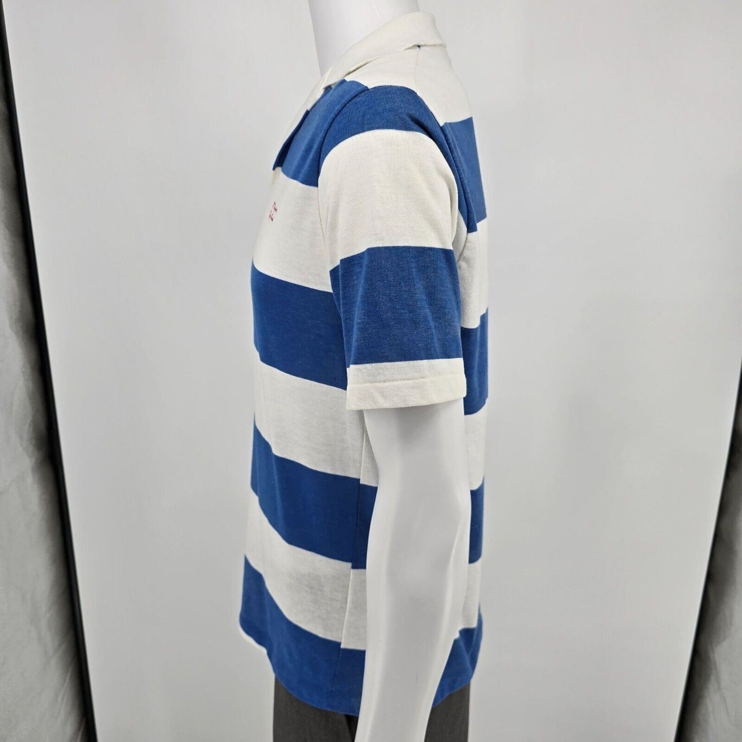 Vintage 1980s ScreenMates McKeesport Tiger Band PA Striped Rugby/Polo Shirt (M)