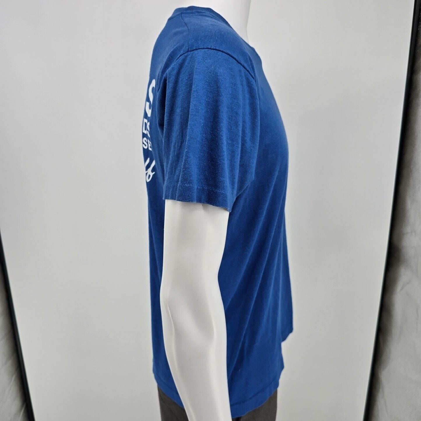 Vintage 1980s Ayers Chevy & Olds Dover New Jersey Sales Staff Blue T-Shirt (L)
