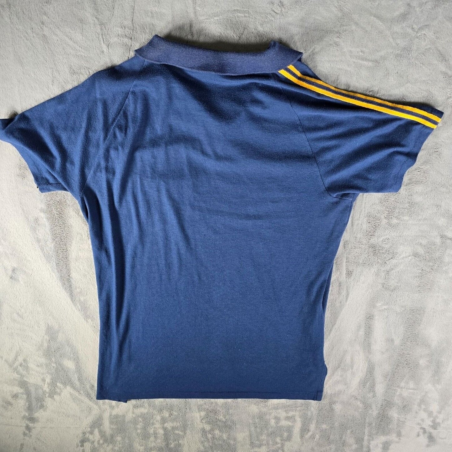 Vintage 1980s Blue Made in USA Lowe's Warehouse Delivery Polo Shirt (L)