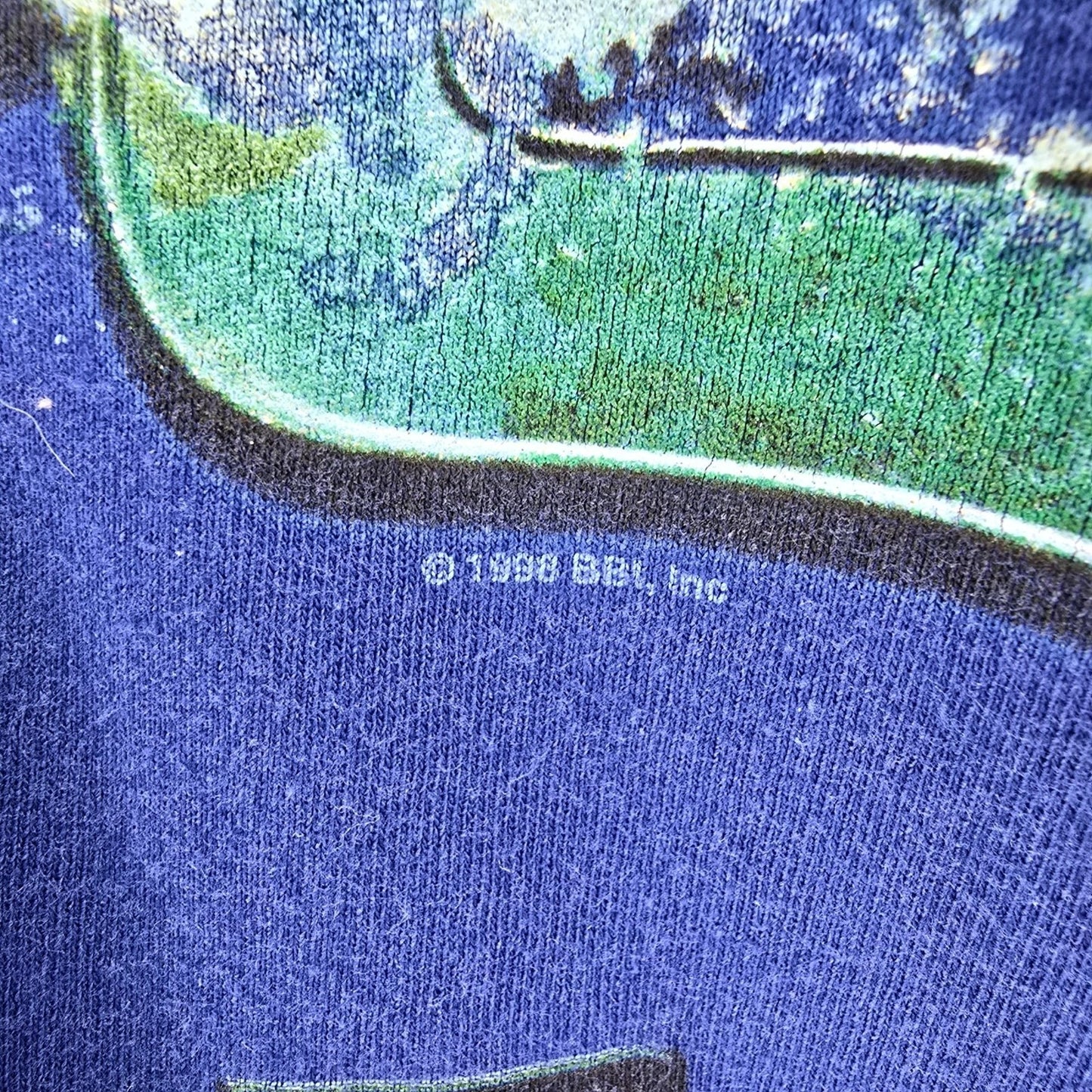 Vintage Late 1990s Bugle Boy H2O Sport Surf Graphic Blue Tank Top (Large)