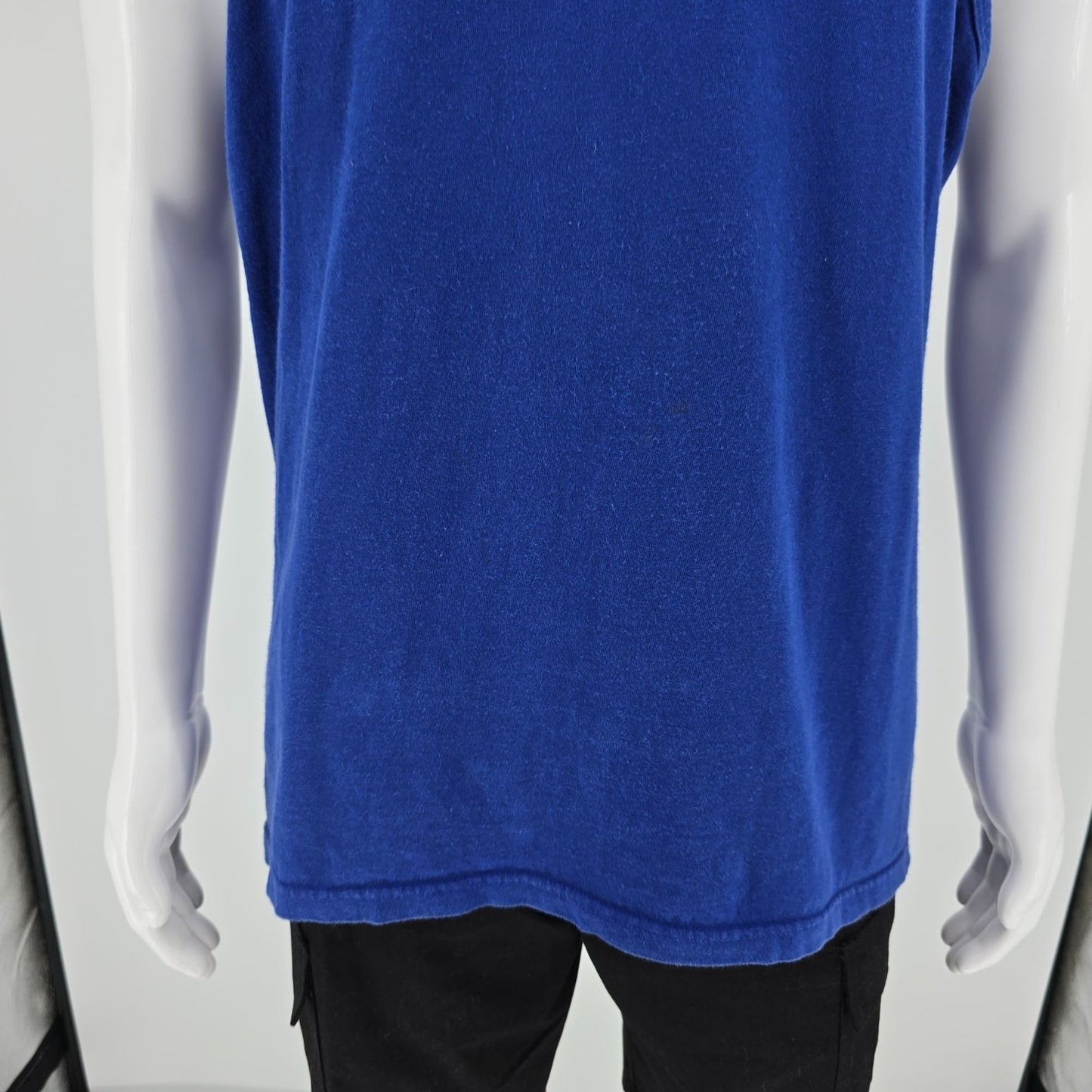 Vintage Late 1990s Bugle Boy H2O Sport Surf Graphic Blue Tank Top (Large)