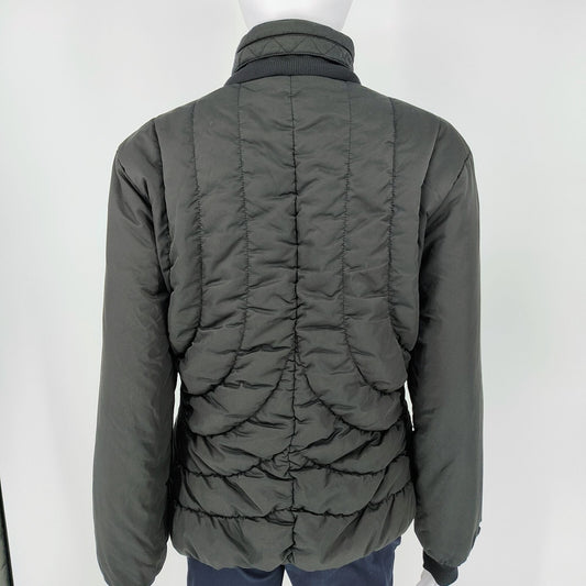 Adidas 2006 Womens Quilted Black Synthetic Fill Zip-Up Puffer Jacket (M) *Flawed