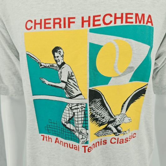 Vintage 1990s Screen Stars Cherif Hechema 7th Annual Tennis Classic T-Shirt (XL)