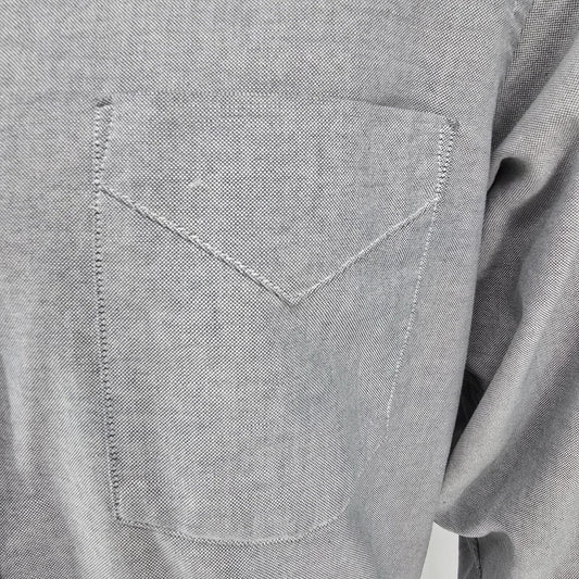 Vintage 1980s Sears Roebuck & Co. Light Gray Button-Down Shirt (16 32/33)