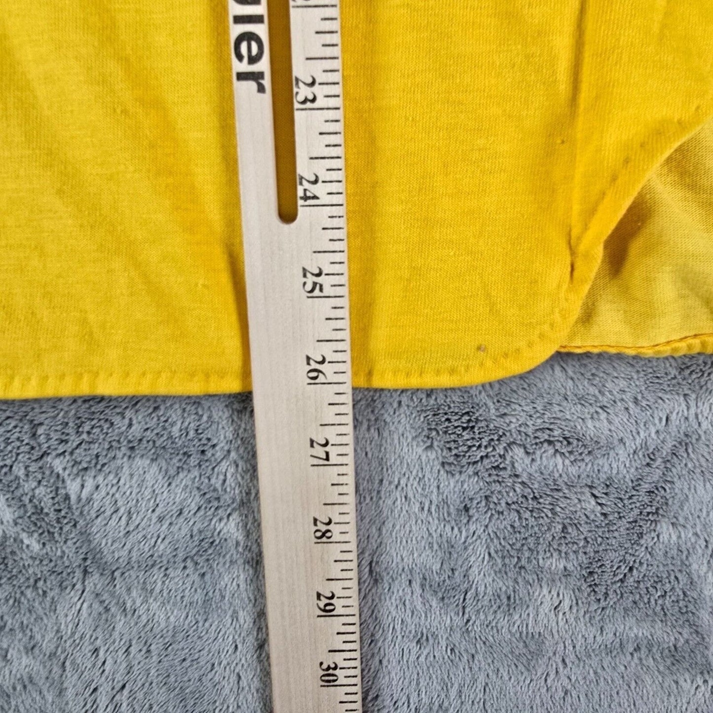 Vintage Distressed 1970s/1980s Mustard Yellow Lace-Up Rugby/Polo Shirt (XS)