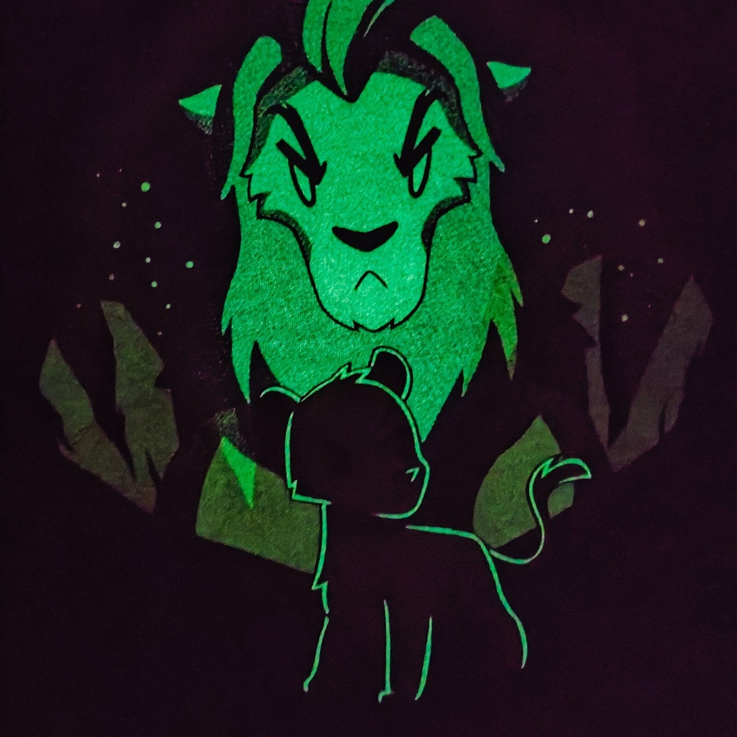 RARE Out of Print Teeturtle x Disney Simba and Scar Glow in the Dark T-Shirt (M)