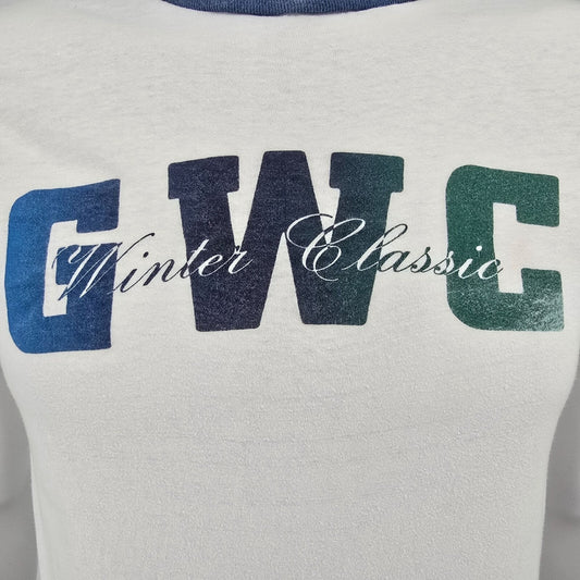 Vintage 1980s Union Underwear Co. GWC Winter Classic Ringer Tee T-Shirt (S)