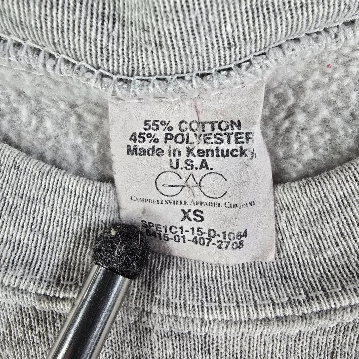 2015 Campbellsville Apparel Company Made in USA Gray Air Force Sweatshirt (XS)