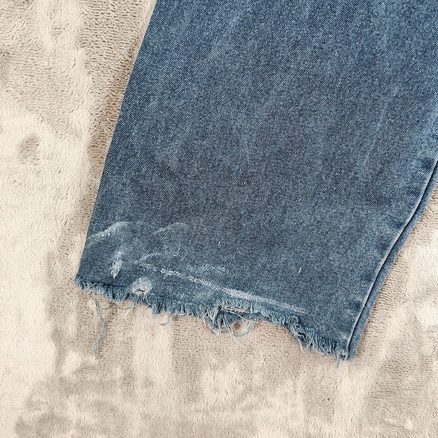Vintage Y2K Route 66 Girl's High-Waisted Distressed Wide-Leg Jeans (Size 12)