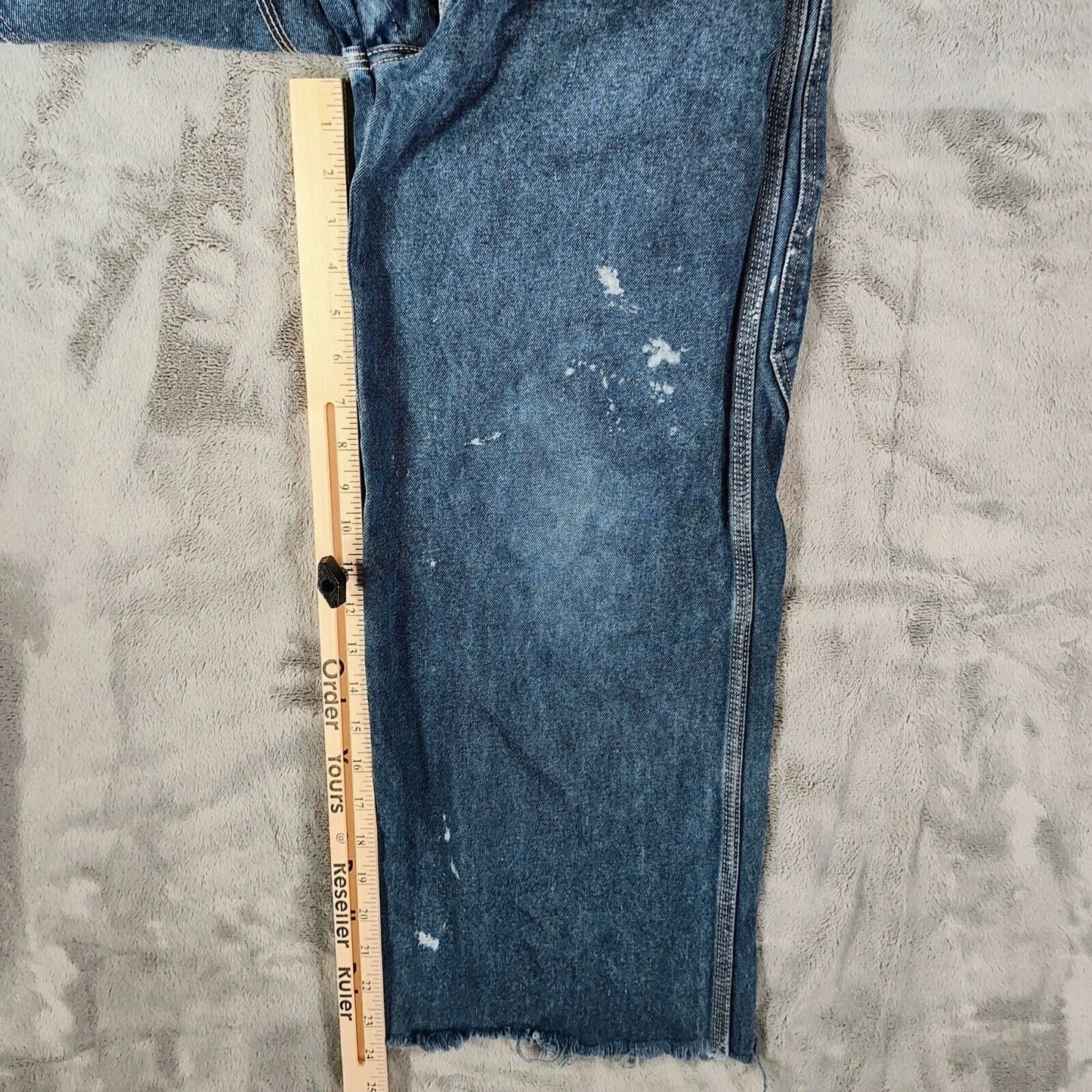 Vintage Y2K Route 66 Girl's High-Waisted Distressed Wide-Leg Jeans (Size 12)