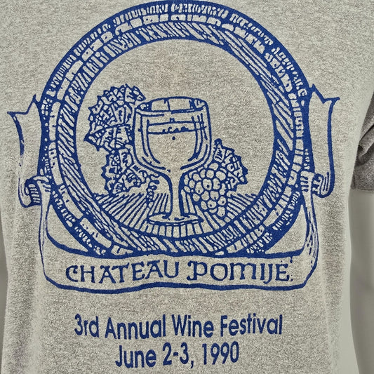 Vintage 1990s Screen Stars Chateau Pomije 3rd Annual Wine Festival T-Shirt (M)
