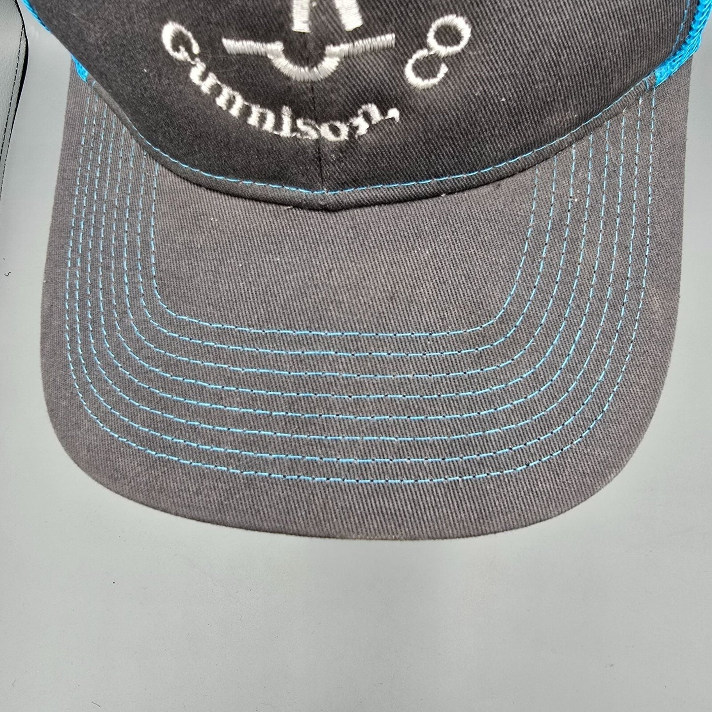 R.C. Faulds, LLC Gunnison Colorado Saddlery Blue & Gray Snapback Trucker Hat