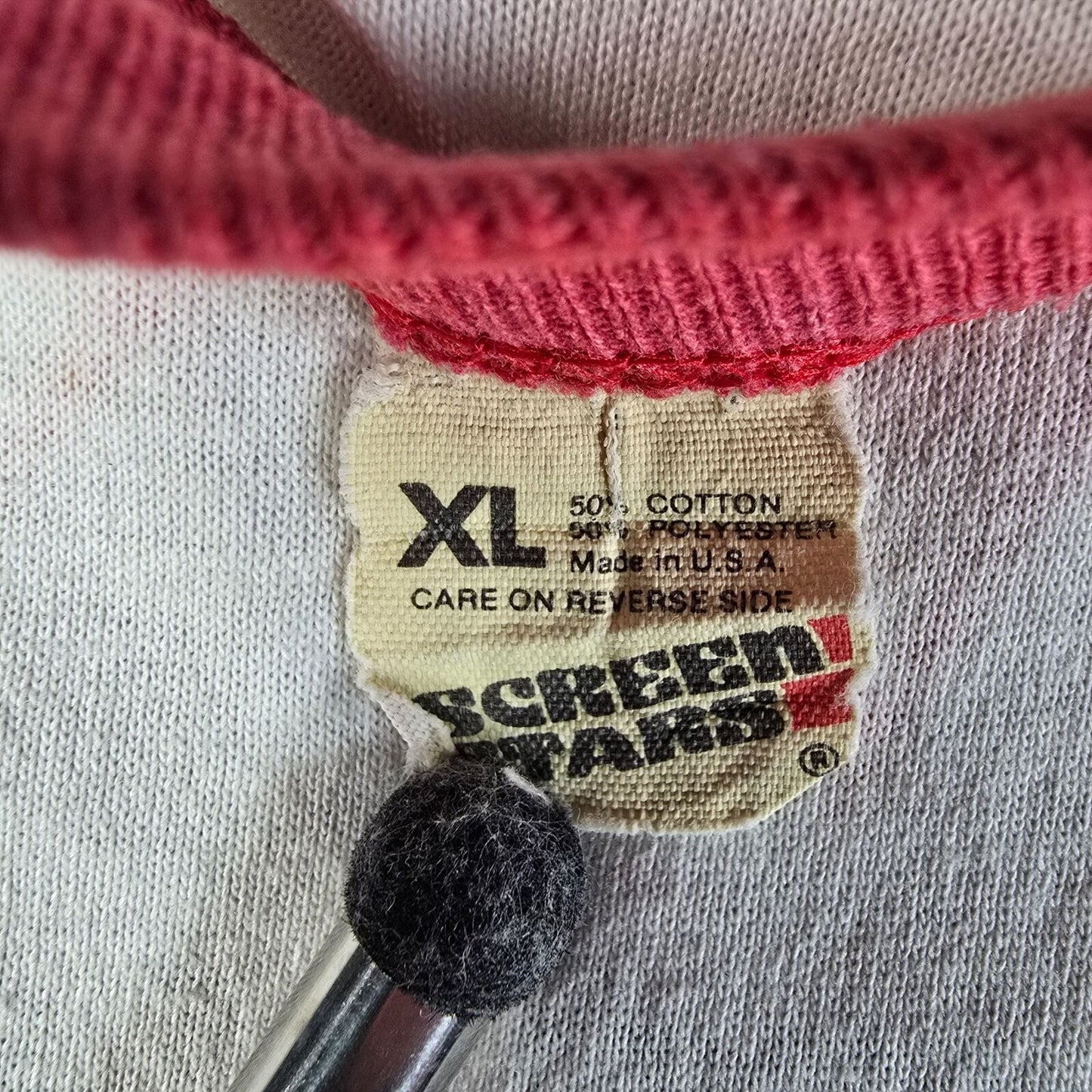 Vintage 1980s Screen Stars 'T'N'T' Exteriors Ringer Tee Promo T-Shirt (M/L)