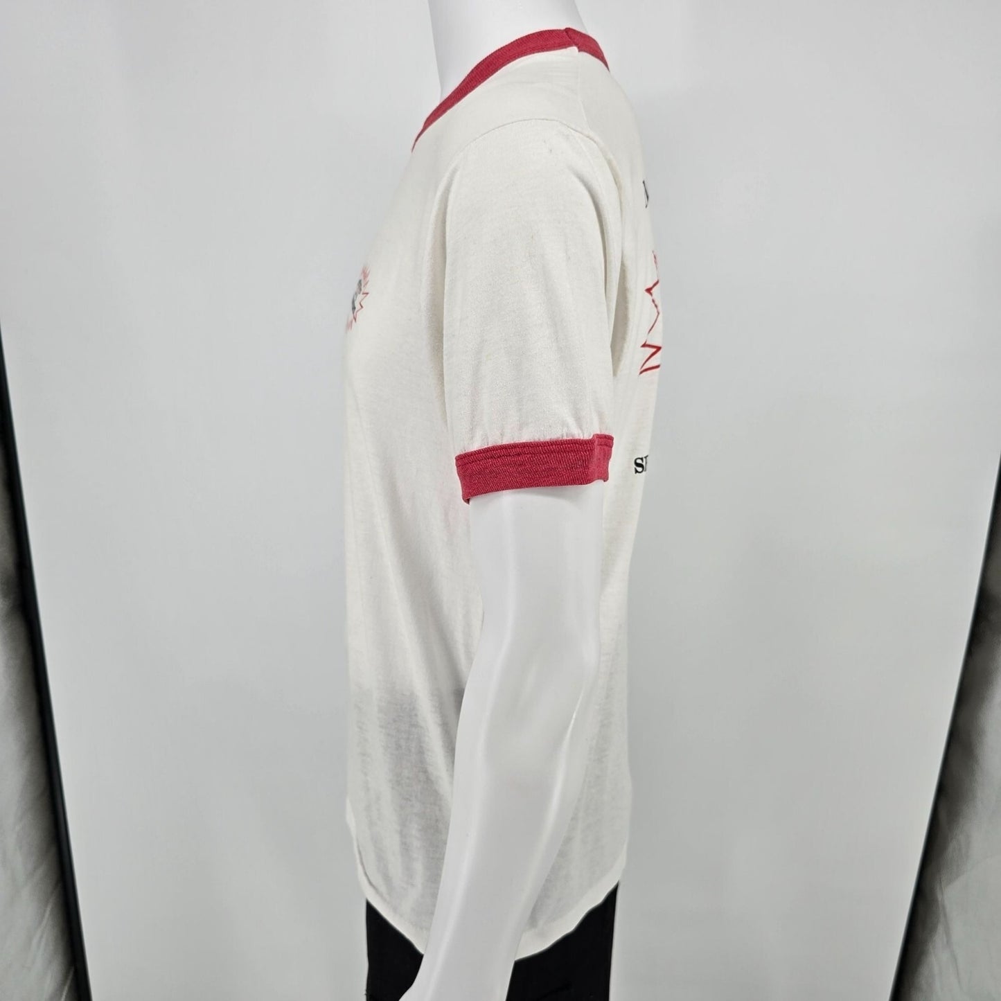 Vintage 1980s Screen Stars 'T'N'T' Exteriors Ringer Tee Promo T-Shirt (M/L)
