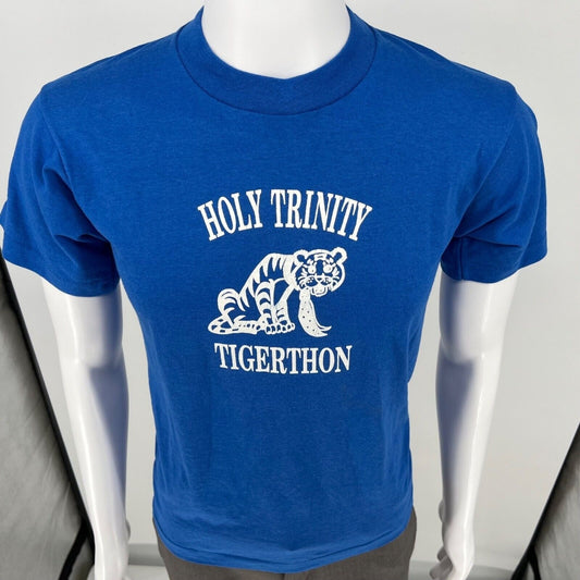 Vintage 1980s/1990s Screen Stars Best Blue Holy Trinity Tigerthon T-Shirt (S)