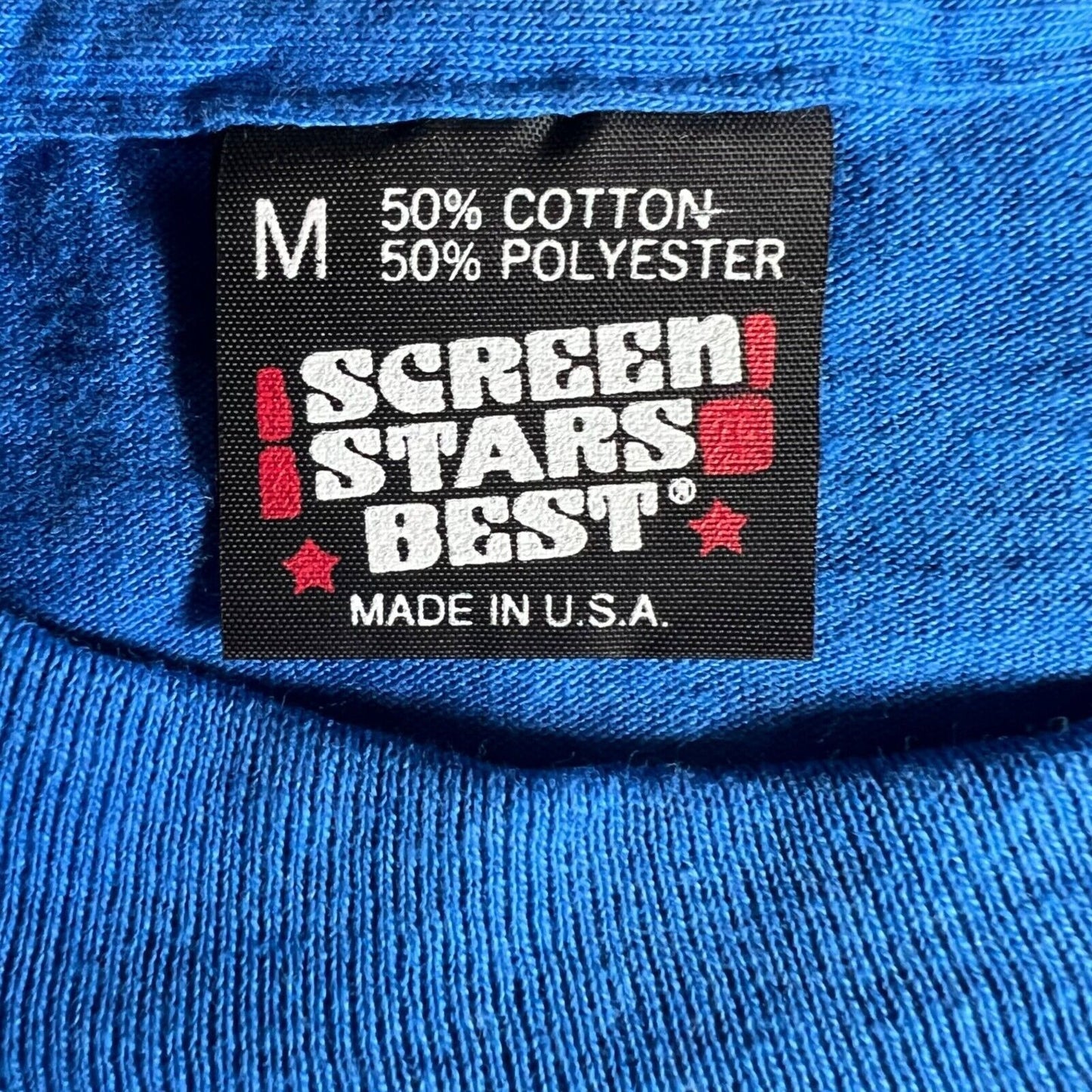 Vintage 1980s/1990s Screen Stars Best Blue Holy Trinity Tigerthon T-Shirt (S)