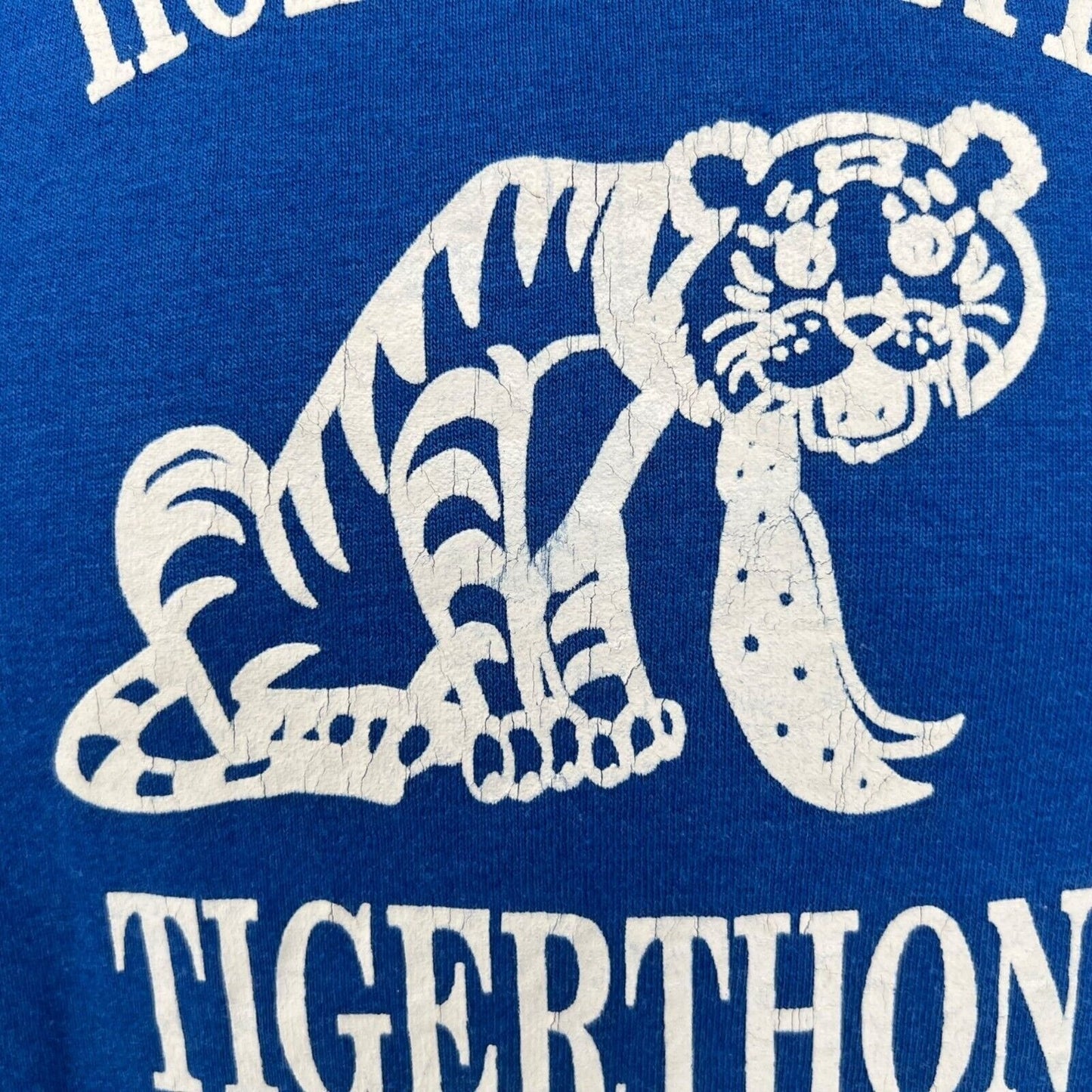 Vintage 1980s/1990s Screen Stars Best Blue Holy Trinity Tigerthon T-Shirt (S)