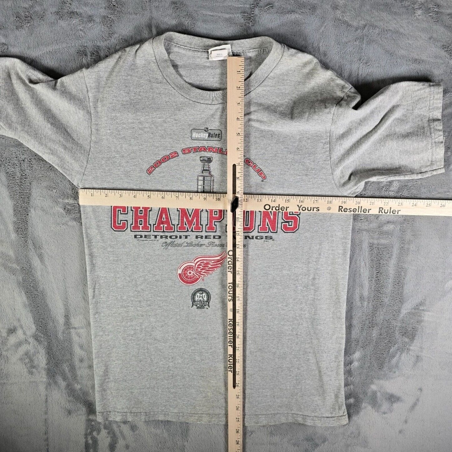 Vintage Lee Sport NHL Detroit Red Wings 2002 Stanley Cup Champions T-Shirt (M)