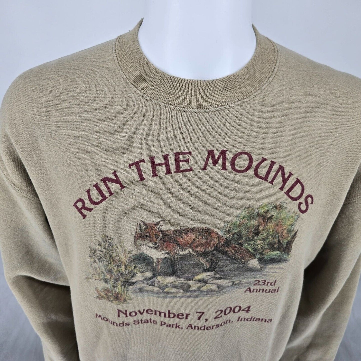 Vintage 2004 Jerzees 23rd Annual Run the Mounds Anderson, Indiana Sweatshirt (S)