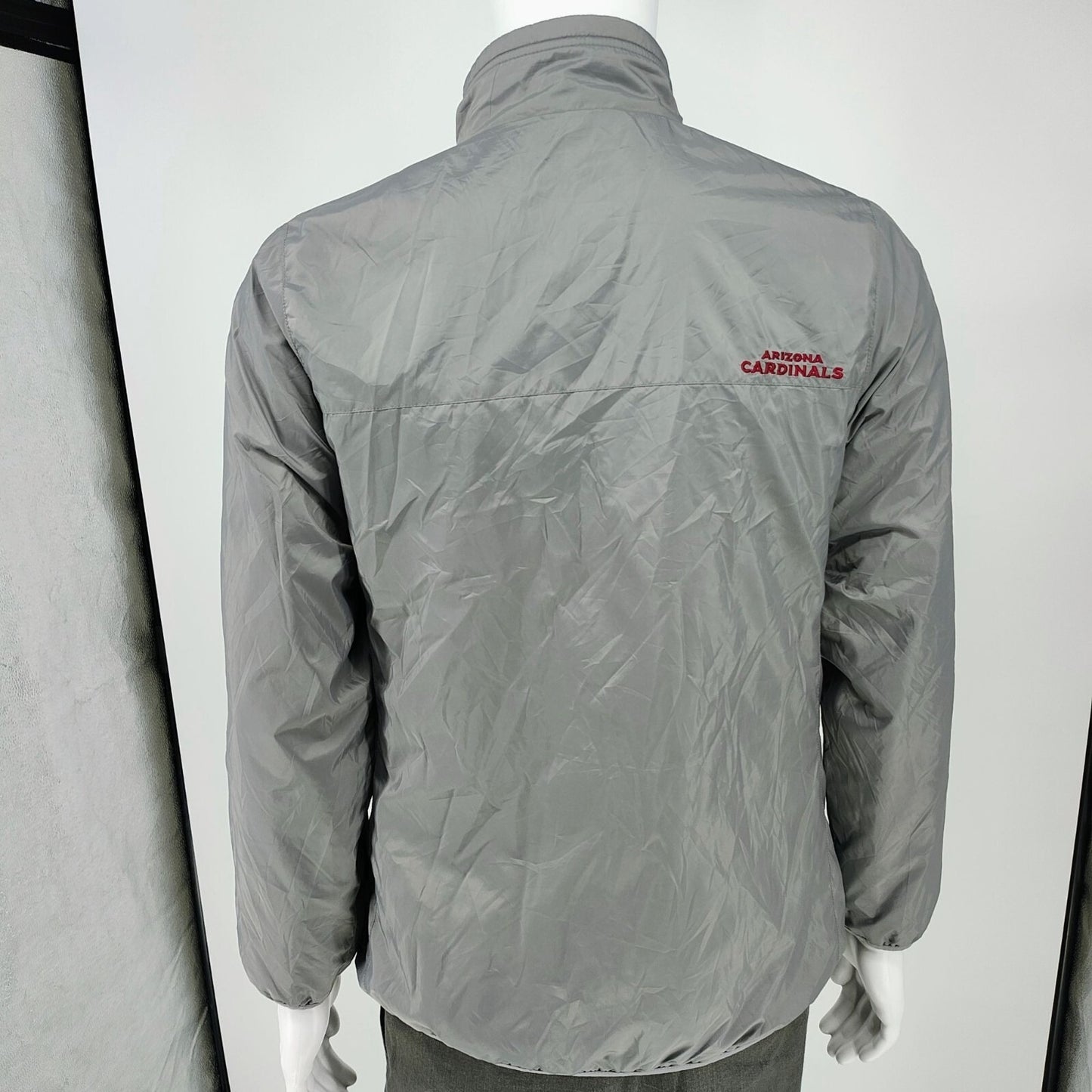 NFL Pro Line Arizona Cardinals Womens Reversible Full Zip Black/Gray Jacket (L)