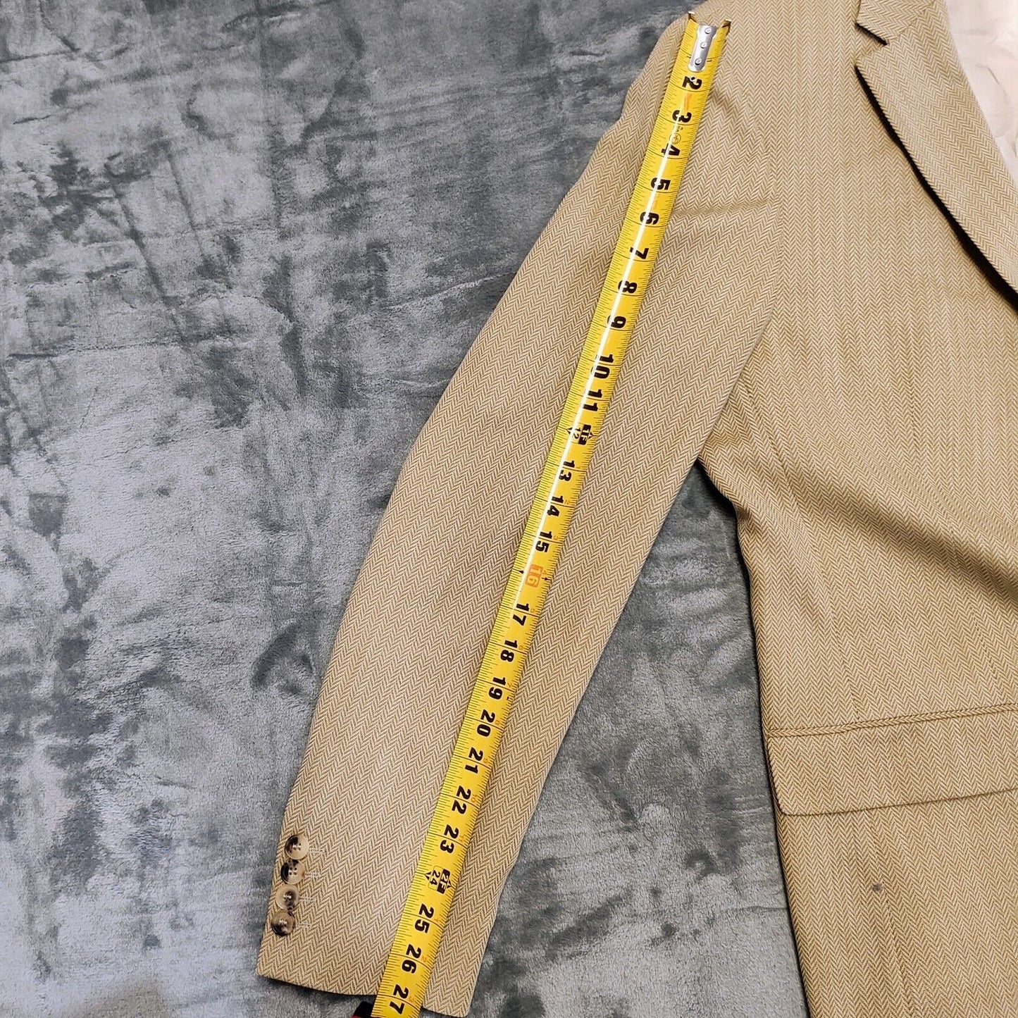 Boss Hugo Boss Brown Chevron Pattern Bertolucci US Sport Coat 44L (*FLAWS*)