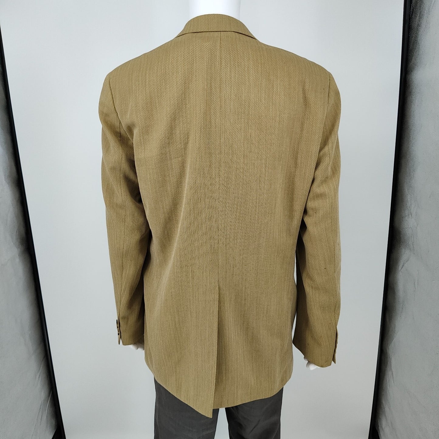 Boss Hugo Boss Brown Chevron Pattern Bertolucci US Sport Coat 44L (*FLAWS*)